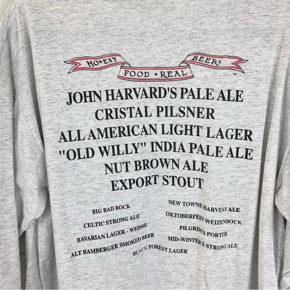 Vintage 90s Cotton John Harvard’s Brewery Cambridge Massachusetts Long Sleeve XL - Picture 8 of 8